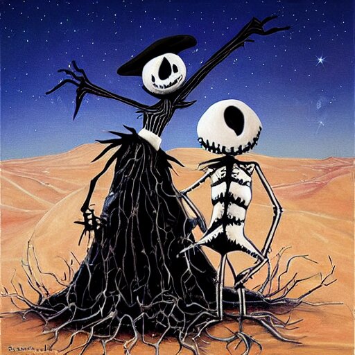 Lexica - “ a nightmare before christmas, jack skellington dances with ...