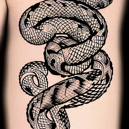 rattlesnake tattoo drawing