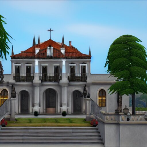 a spanish colonial mansion, sims 3 screenshot 