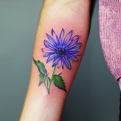 great tattoo watercolor cornflower