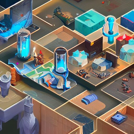 isometric game concept, jama jurabaev, tyler edlin, james paick, emmanuel shiru, victor mosquera, modular detailed, artstation, for aaa game, high quality 