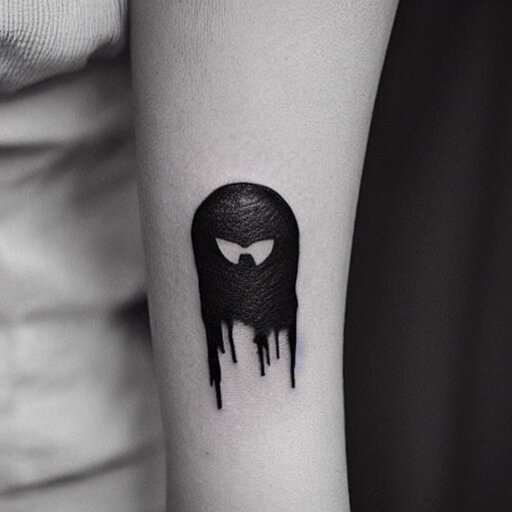 A ghost tattoo, minimalistic, simplistic,