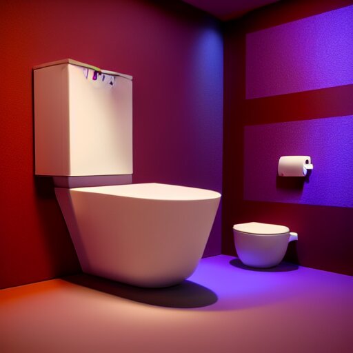 : colorful abstract toilet, cinematic lighting, hyper - realistic, detailed, marcel duchamp, render by c 4 d octane, unreal engine, 8 k 3 d render 