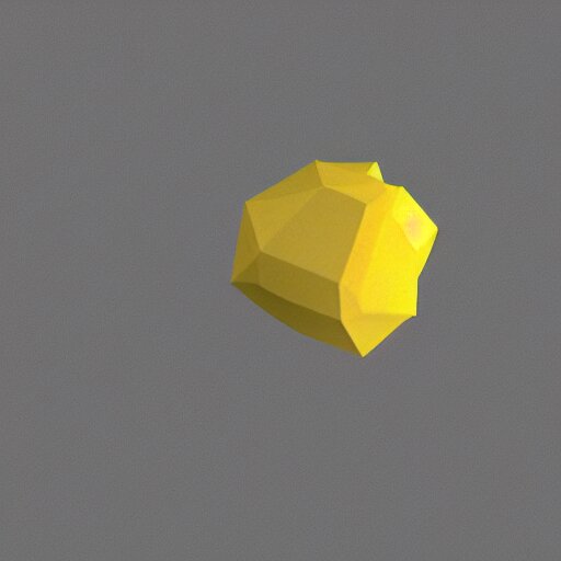 a render of a low polygon lemon, unreal engine 