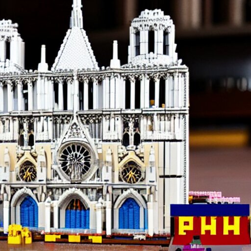 notre dame de paris in lego blocks