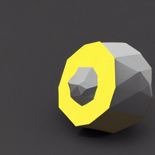 a render of a low polygon lemon, 