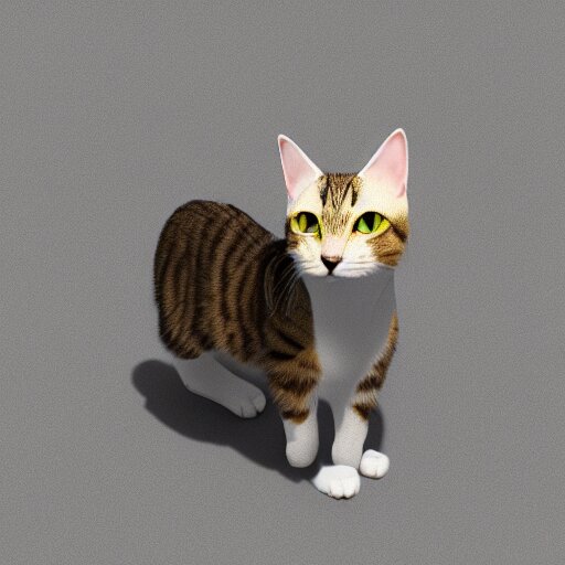 low polygon render of a cat on a white background, isometric 3 d, ultra hd 