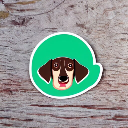 A cute sausage dog sticker