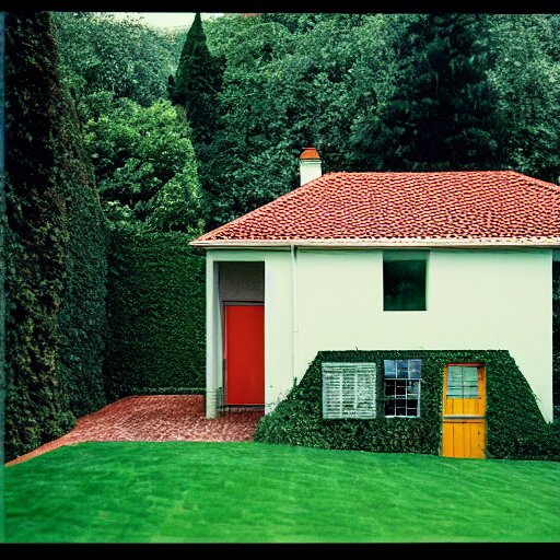 house designed by david hockney. photographed with leica summilux - m 2 4 mm lens, iso 1 0 0, f / 8, portra 4 0 0 