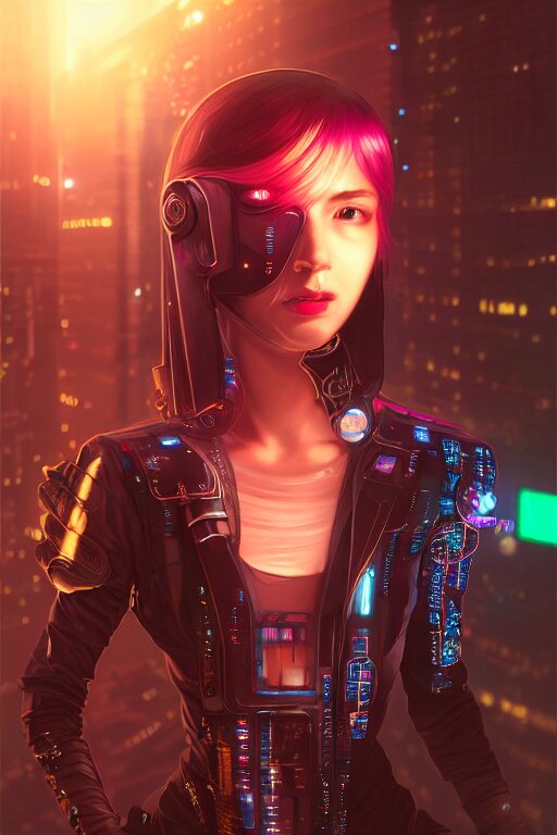 Lexica - anime cyberpunk girl