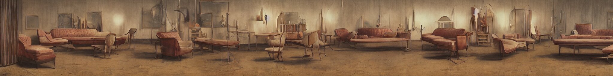 art deco furniture design sheet, Les Edwards, Zdzislaw Beksinski, Carl Gustav Carus, John Harris, Michal Karcz, Zhang Kechun, Mikko Lagerstedt, Scott Listfield, Steven Outram, Jessica Rossier.