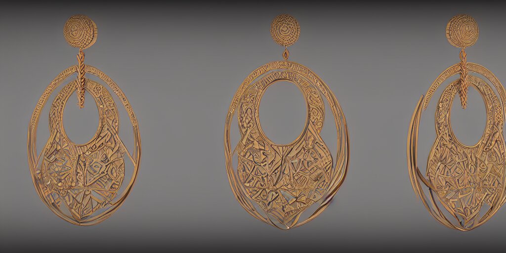 earring design, jewelry design, wood, nordic, art deco, intricate, elegant, material, product design, trending on artstation, cgsociety, photo realistic, design by ziva cph and isabel lennse and kalevala, 8 k, unreal engine, c 4 d 