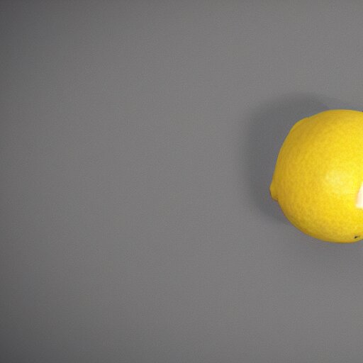 a render of a low polygon lemon, unreal engine 