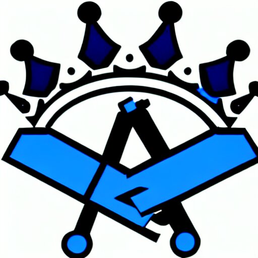gun with a blue crown logo 