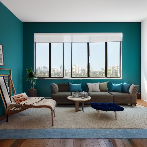 apartment in soothing colors, furnished by nate berkus, ultra realstic, 8k octane render