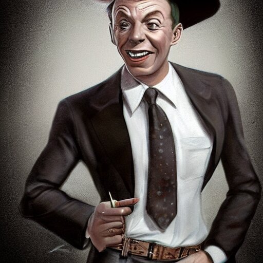 perfect composition, subdued color palette, award-winning concept art, detailed digital painting, airbrushed, low contrast: costume design for young Frank Sinatra as a poor dystopian dieselpunk 1950s bartender. Volumetric cinematic lighting, great attention to perfect anatomy, special attention to posing, great attention to realistic facial expression, faithful cinematic color scheme, perfectly coherent. In the style of: Greg Rutkowski, Syd Mead, Norman Rockwell, Edward Hopper, James Gilleard, Ilya Kuyshinov, WLOP, and Stanley Artgerm.