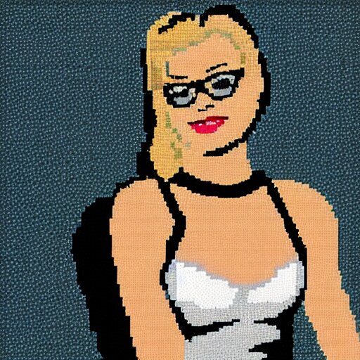 margot robbie pixel art 