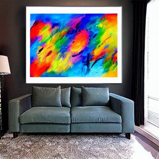 award-winning large colorful abstract art painting