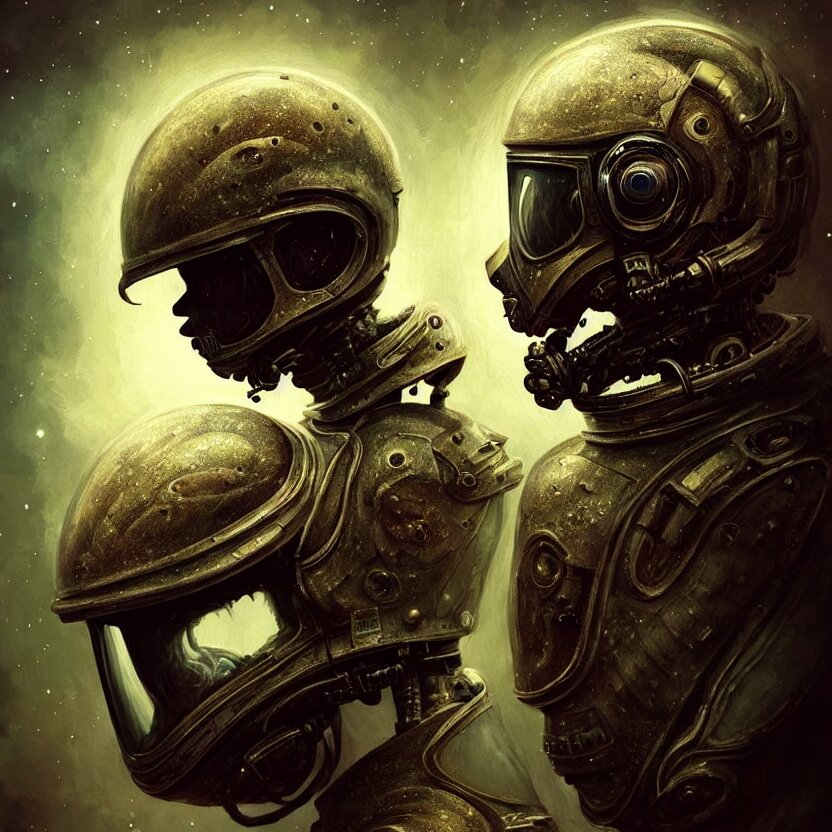 epic professional digital art of tormented astronaut in helmet, painted, intricate, detailed, terror, leesha hannigan, wayne haag, reyna rochin, ignacio fernandez rios, mark ryden, iris van herpen, best on artstation, best on cgsociety, epic, stunning, gorgeous, much wow, cinematic, masterpiece 