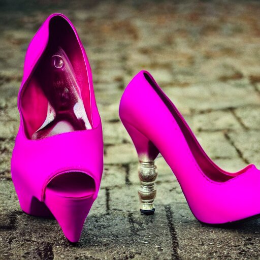 medieval pink high heels, photoshoot, photography, 4 k, hyper realistic 