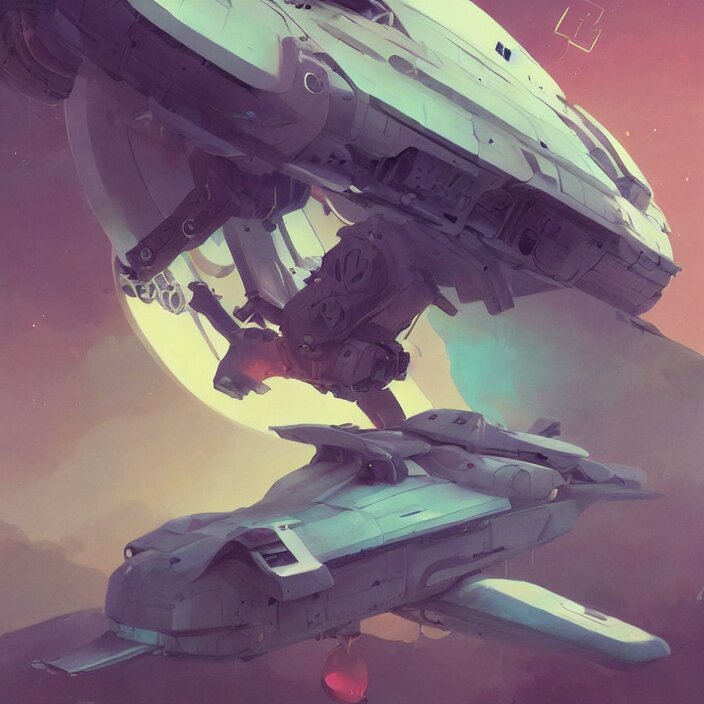 a beautiful portrait painting of an spaceship by sergey kolesov and pascal blanche and greg rutkowski andsachin teng. in style of digital art. colorful comic, symmetry, hyper detailed. octane render. trending on artstation 