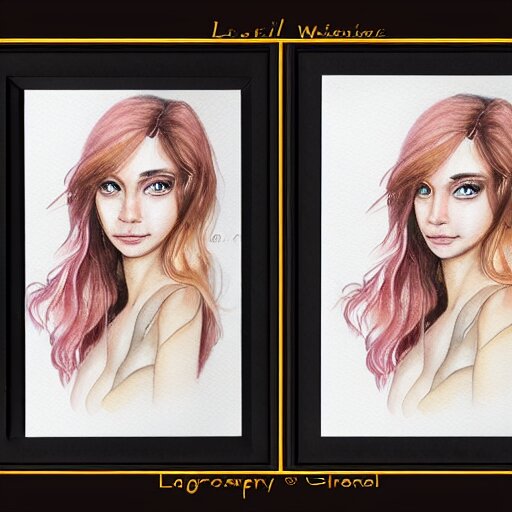 watercolor art on paper, libra girl portrait, highly detailed, artstation, masterpiece, award - winning 