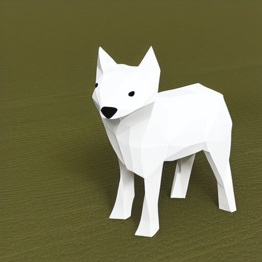 cute 3 d low - polygon render of a forest animal, smooth white background, soft focus, centered 