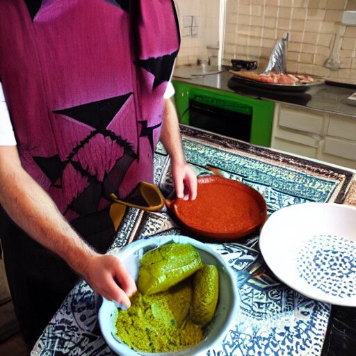 Shrek making a moroccan tagine