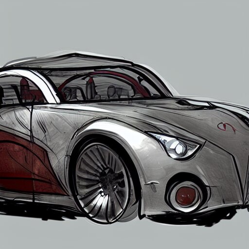 concept art of a car in the style of dishonored game 