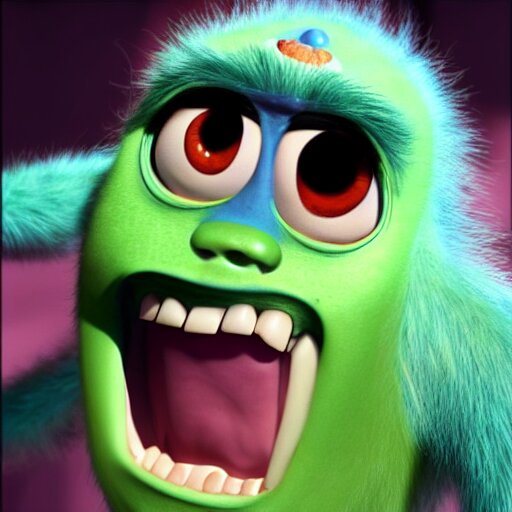 Justin Sun as a monster in Monsters Inc by Pixar