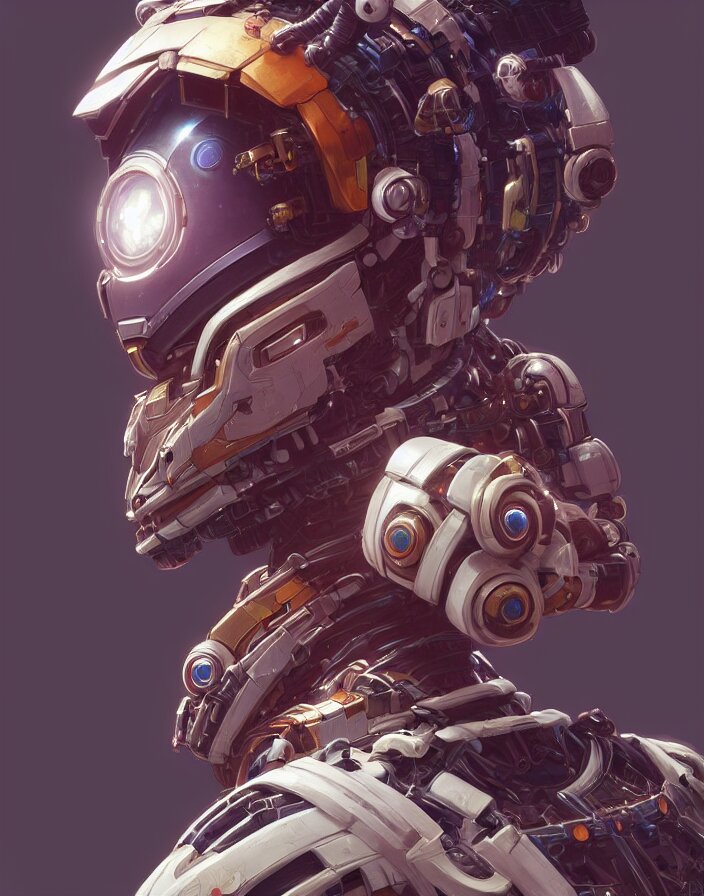 symmetry!! portrait of a robot astronaut, floral! horizon zero dawn machine, intricate, elegant, highly detailed, digital painting, artstation, concept art, smooth, sharp focus, illustration, art by artgerm and greg rutkowski and alphonse mucha, 8 k 