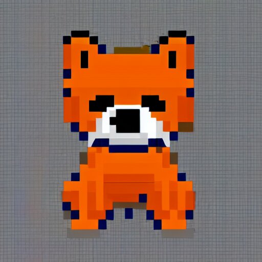 a shiba inu wearing an orange hoodie, pixel art 