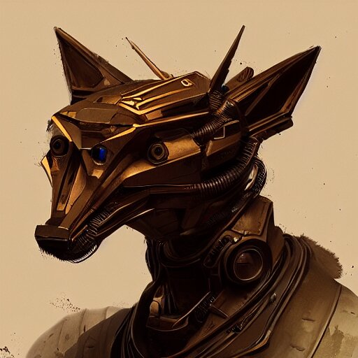 a mechanical robotic fox by viktor antonov, dishonored, concept art, intricate, detailed, dramatic, artstation, colorful 