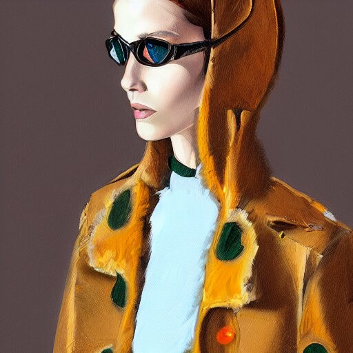 1970 covid fashion, gucci catwalk, oil painting, digital art, ultradetailed, artstation