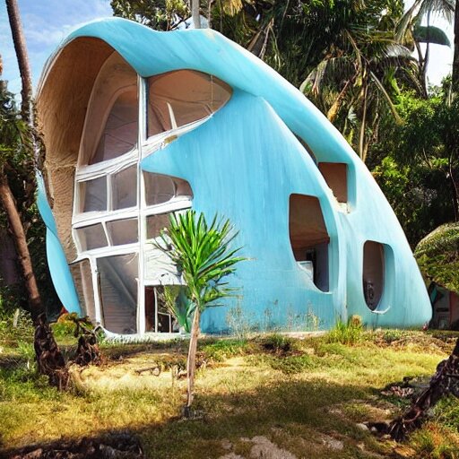 biopunk house in beach