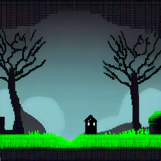 ghost spooky landscape SNES pixel digital art landscape 4k, deviantart