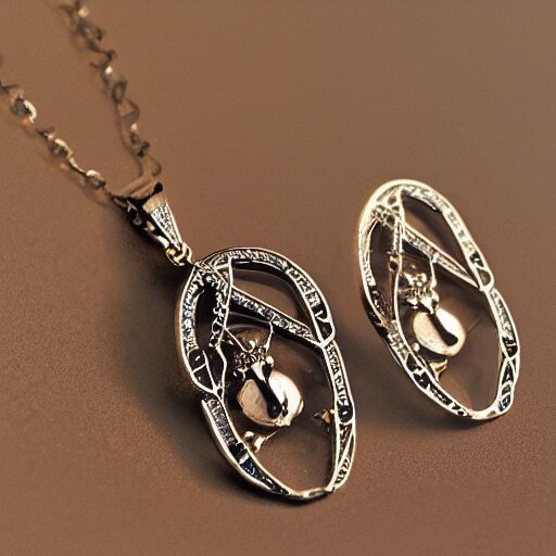 jewelry inspired by leonardo da vinci , symmetrical, high detail, product photo