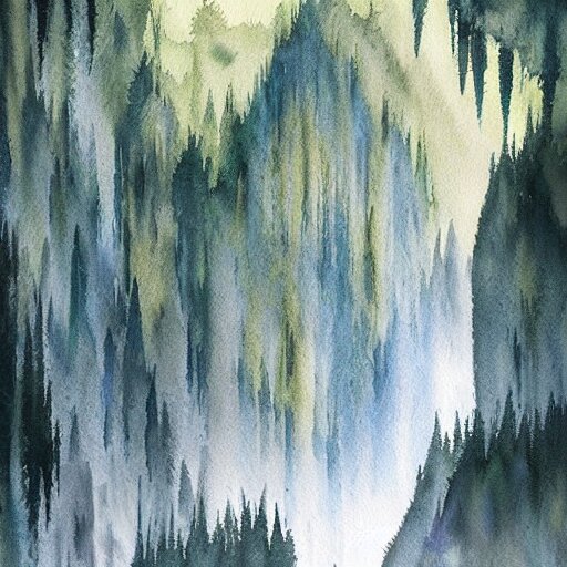 beautiful lush imposing natural scene on another planet. different than earth but beautiful. lightfall. beautiful detailed artistic watercolor. trending on artstation and deviantart. 