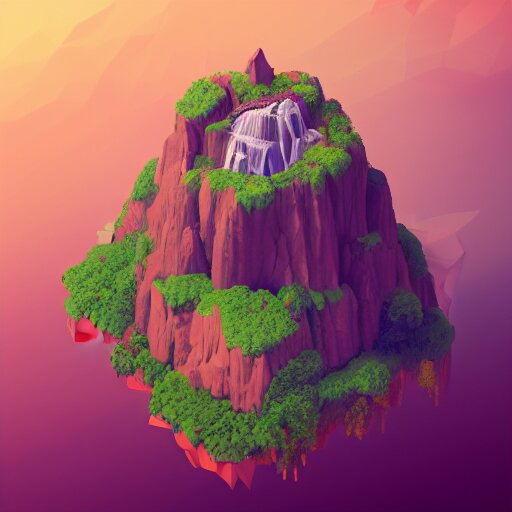 low poly art of a floating island on top of which is new york surrounded by waterfalls, in the sky, isometric art, 3d render, ray tracing, high detail, artstation, concept art, behance, smooth, sharp focus, ethereal lighting, unreal engine 5