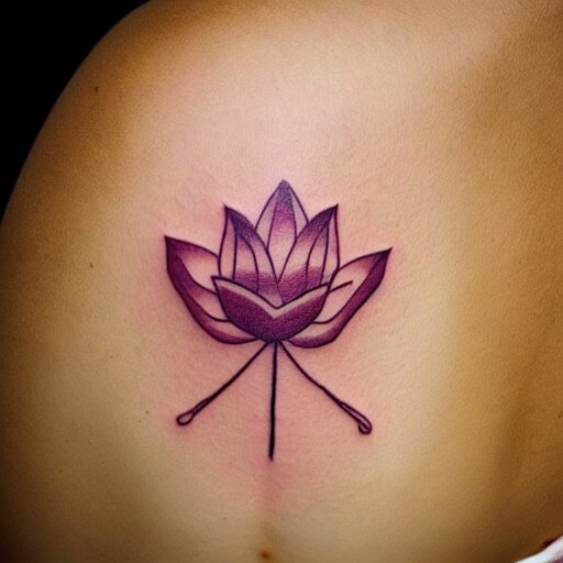 minimalistic lotus flower tattoo 