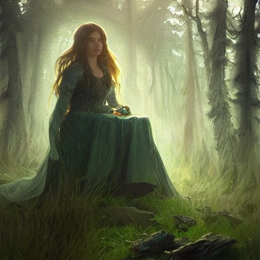 Epic portrait an witch brewing green liquid from cauldron, Blurry cabin backround, glowing, digital painting, artstation, concept art, soft light, hdri, smooth, sharp focus, illustration, fantasy, intricate, elegant, highly detailed, D&D, matte painting, in the style of Greg Rutkowski and Alphonse Mucha and artemisia, 8k, highly detailed, jurgens, rutkowski, bouguereau, pastoral, rustic, georgic