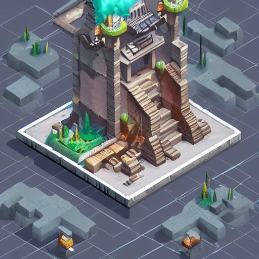 isometric environment, amazing detail, artstation