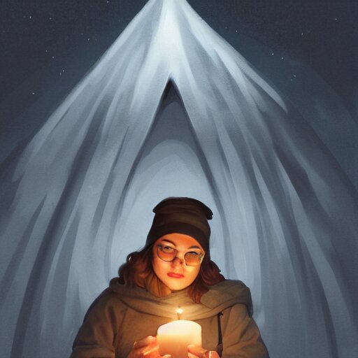 an adventurer wearing a black night cap with a pom pom at the end, holding a candle, portrait, d & d, science fiction, concept art, matte, sharp focus, illustration, concept art, jason chan 
