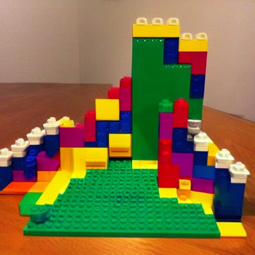 “ so long gay bowser, scene constructed in lego blocks. ” 