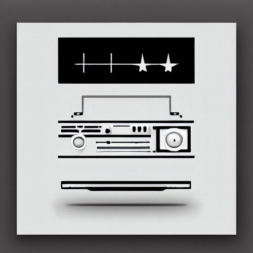 Mega Web Radio logo for a web radio online Company, minimal, abstract, soft color scheme 