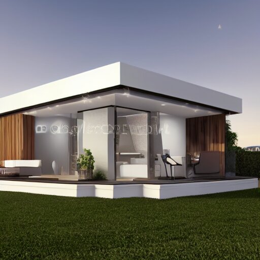 mini modern house inside a crystal ball octane render hyperdetailed, house and home, home and garden, 