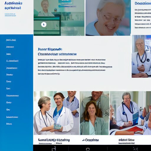 a screenshot of a website for healthcare 