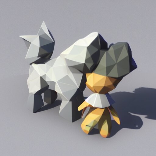 lowpoly cute fumo plush rendered on psx ( 1 9 9 9 ) 