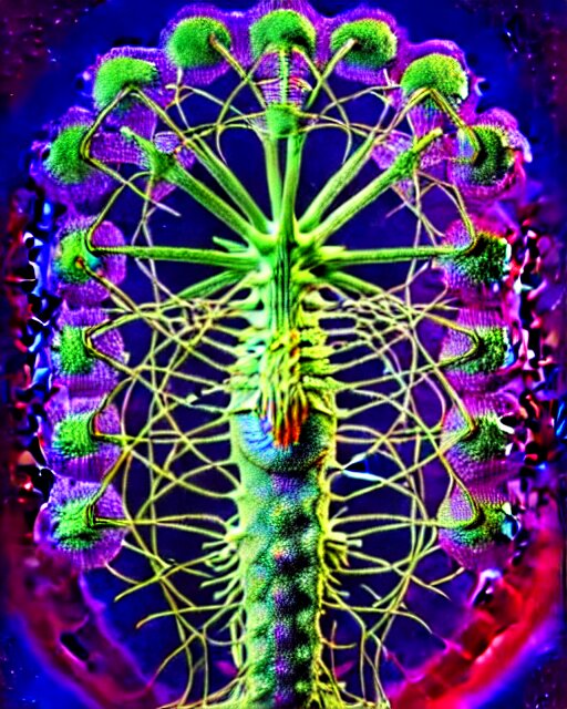 poster of corona virus, intrinsic, drawn by Ernst Haeckel, vaporwave coloring, cyber, beeple rendering, written by HP Lovecraft