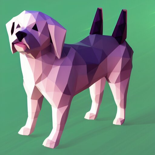 a low poly dog, isometric view, unity game asset, video game